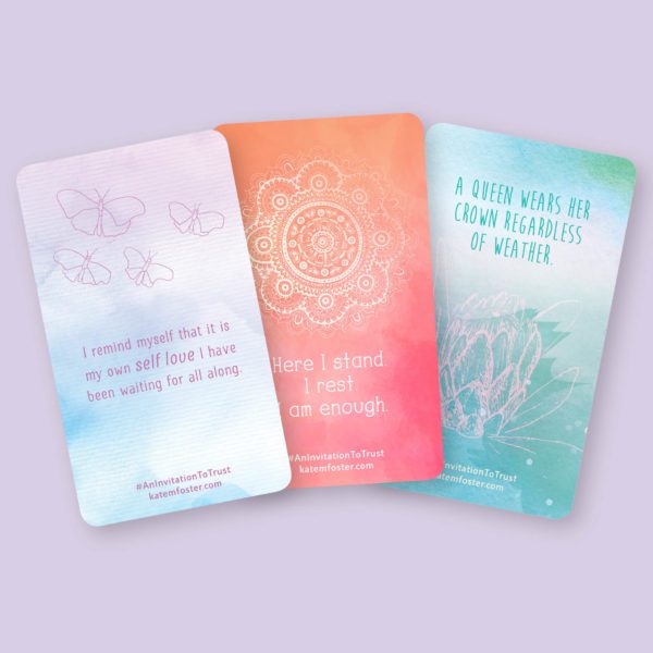 10X Wholesale Copies ~ An Invitation to Trust ~ Self Love and Self Care Oracle Cards - Image 3